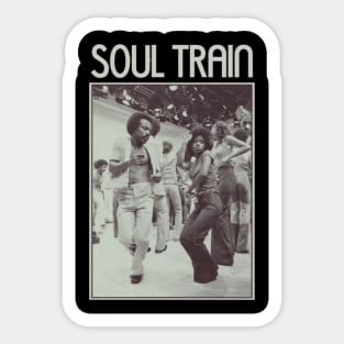 soul train party classic tee 70s Sticker